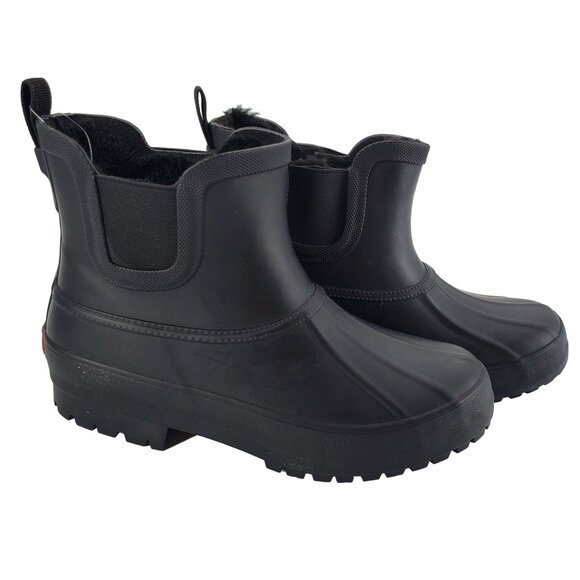 CHOOKA Rain Boots Chelsea 6 Duck Outdoor Faux Fur Shoes Waterproof Ankle Booties - Picture 7 of 14
